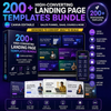 200+ High-Converting Landing Page Templates Bundle | Canva Editable | Sales Funnel, SaaS, Course & More